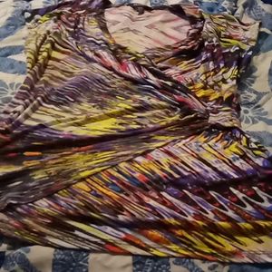 Blouse with striped brown with a tied on the side